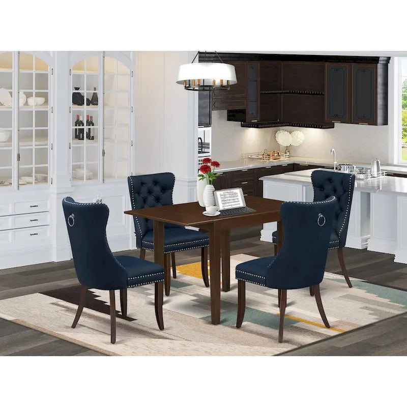 Ensemble de table de cuisine East West Furniture, composé d'une table à manger rectangulaire et de chaises Parson, acajou (options de pièces)