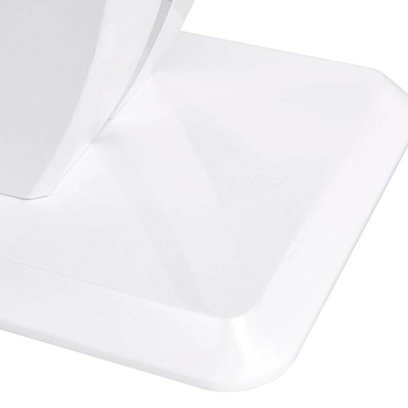 Table de bar rectangulaire moderne simple blanc brillant 120 x 46 x 75 cm pour salon, chambre, chevet, entrée