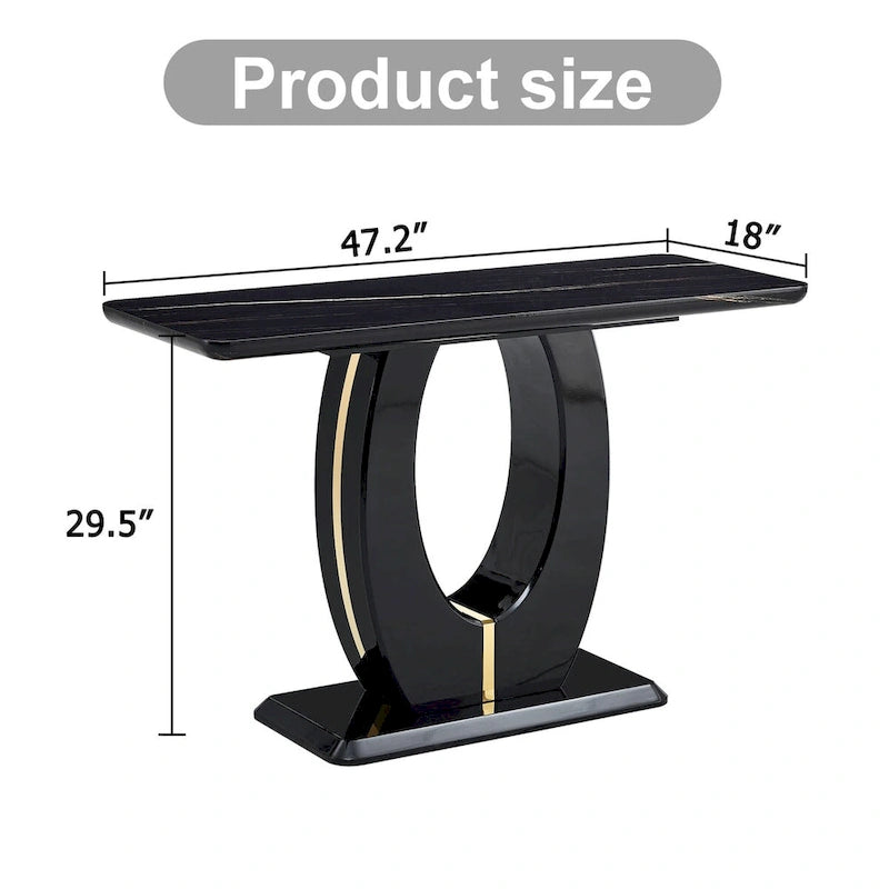 Table de bar rectangulaire moderne simple blanc brillant 120 x 46 x 75 cm pour salon, chambre, chevet, entrée