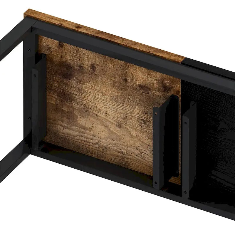 Table de cuisine, table de bar, longue table à manger avec 3 tabourets
