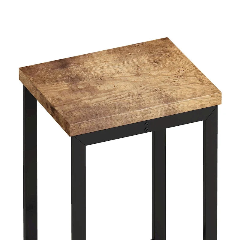Table de cuisine, table de bar, longue table à manger avec 3 tabourets