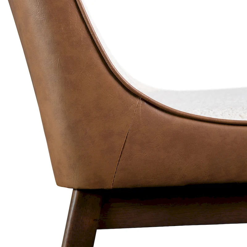 Furniture of America Beau I - pięcioczęściowy prostokątny zestaw stołowy z orzecha włoskiego w stylu połowy wieku
