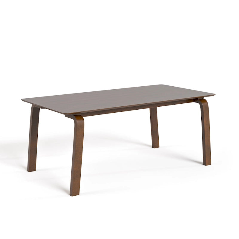 Furniture of America Beau I - pięcioczęściowy prostokątny zestaw stołowy z orzecha włoskiego w stylu połowy wieku
