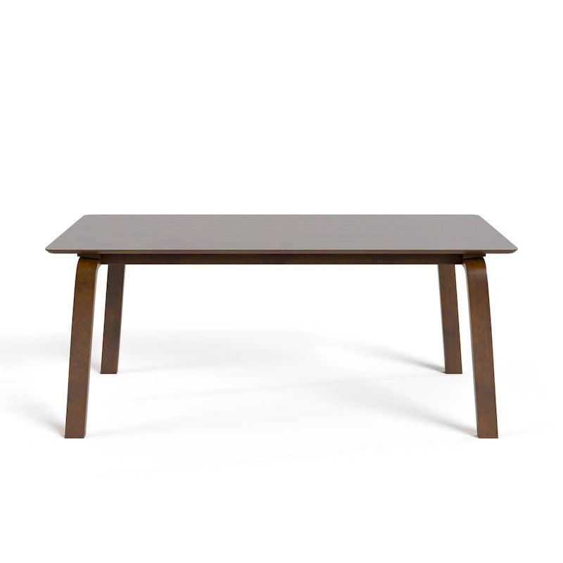 Furniture of America Beau I - pięcioczęściowy prostokątny zestaw stołowy z orzecha włoskiego w stylu połowy wieku