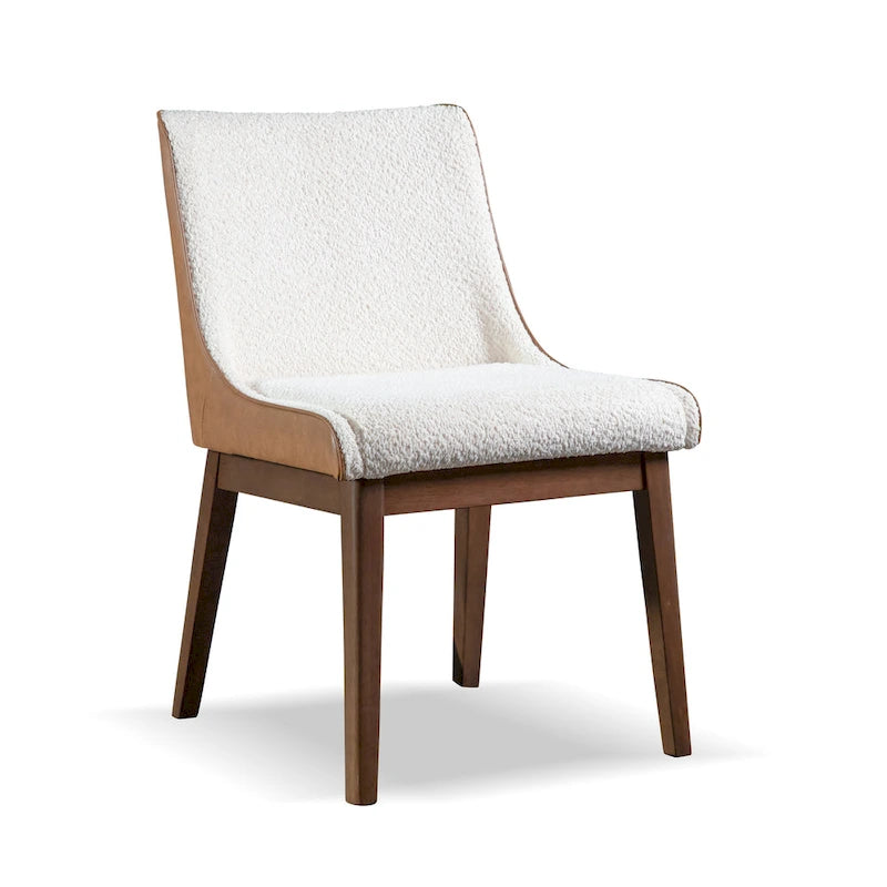 Furniture of America Beau I - pięcioczęściowy prostokątny zestaw stołowy z orzecha włoskiego w stylu połowy wieku