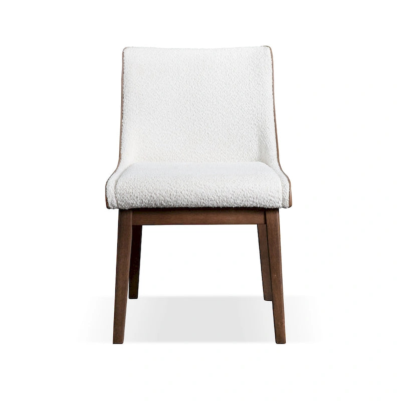 Furniture of America Beau I - pięcioczęściowy prostokątny zestaw stołowy z orzecha włoskiego w stylu połowy wieku