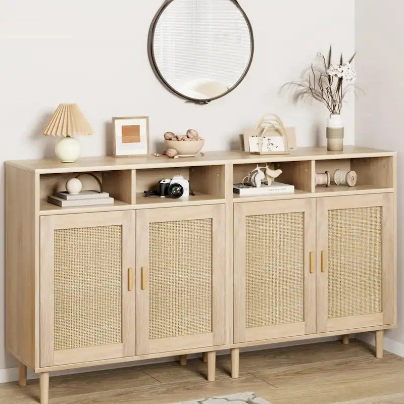 Nowoczesna komoda z rattanu Eie – 62,9 gł. x 15,7 szer. x 36,2 wys.
