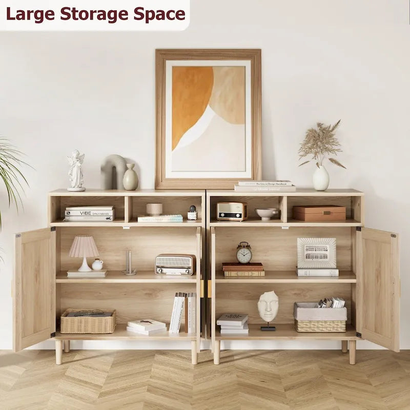 Nowoczesna komoda z rattanu Eie – 62,9 gł. x 15,7 szer. x 36,2 wys.