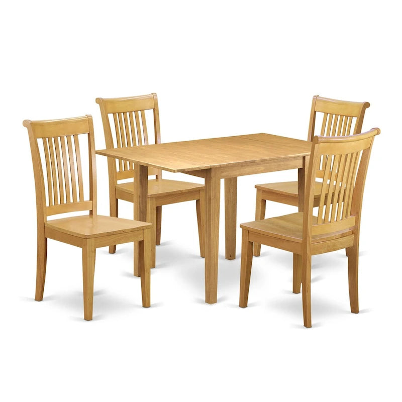 Zestaw do jadalni East West Furniture – prostokątny stół do jadalni i krzesła kuchenne, dąb (opcja sztuk)