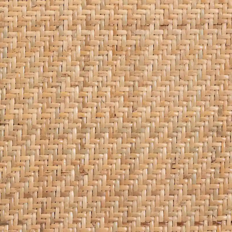 Lot de 2 chaises de salle à manger en rotin tressé « Tartan Mid-Century » – Marron naturel