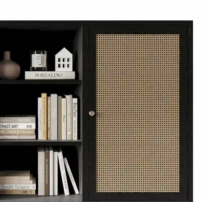 Szafka/kredens CraftPorch Mid-Century Modern w kolorze czarnym