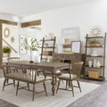Americana Farmhouse Dusty Taupe – 6-częściowy zestaw prostokątny