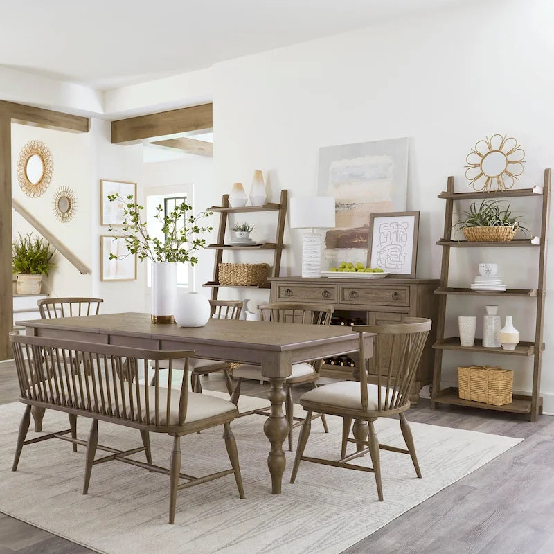Americana Farmhouse Dusty Taupe – 6-częściowy zestaw prostokątny