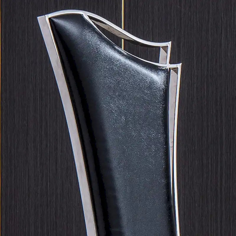 Lot de 2 chaises de salle à manger avec dossier unique en velours et pieds en acier inoxydable