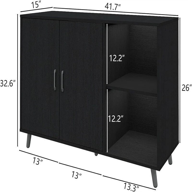 Kredens kuchenny z 2 drzwiami i 2 półkami – 15D x 41.7W x 32.6H