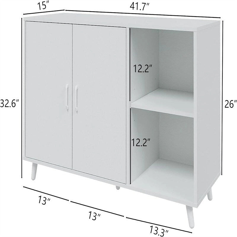 Kredens kuchenny z 2 drzwiami i 2 półkami – 15D x 41.7W x 32.6H