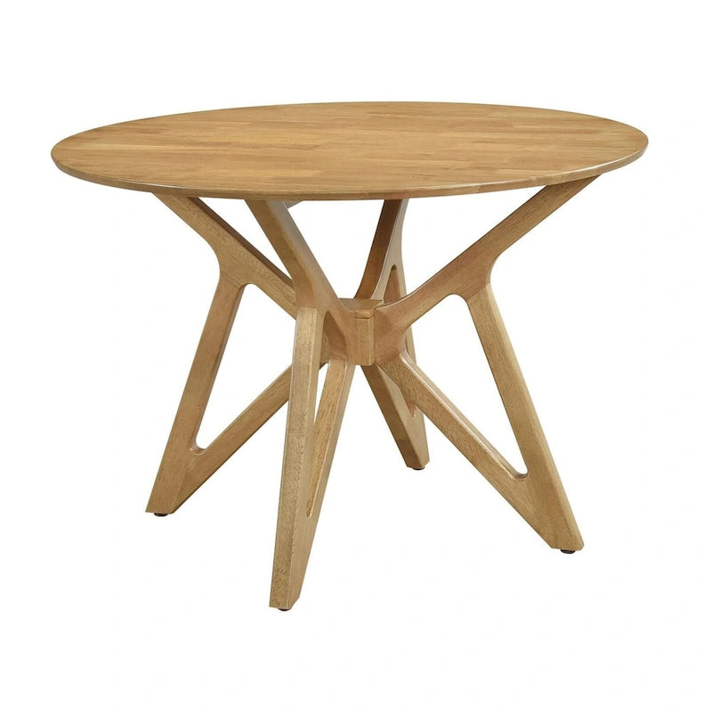 Zestaw jadalniany Carson Light Walnut z 5 elementów z litego drewna