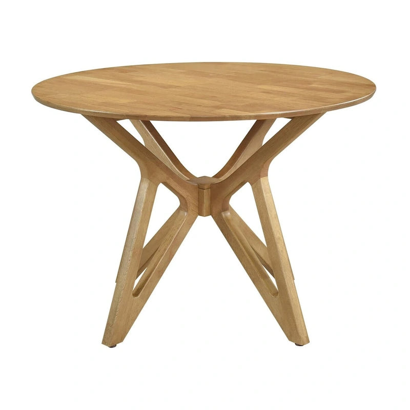 Zestaw jadalniany Carson Light Walnut z 5 elementów z litego drewna