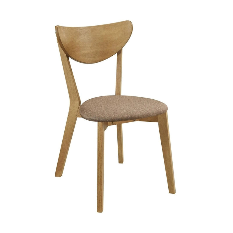 Zestaw jadalniany Carson Light Walnut z 5 elementów z litego drewna