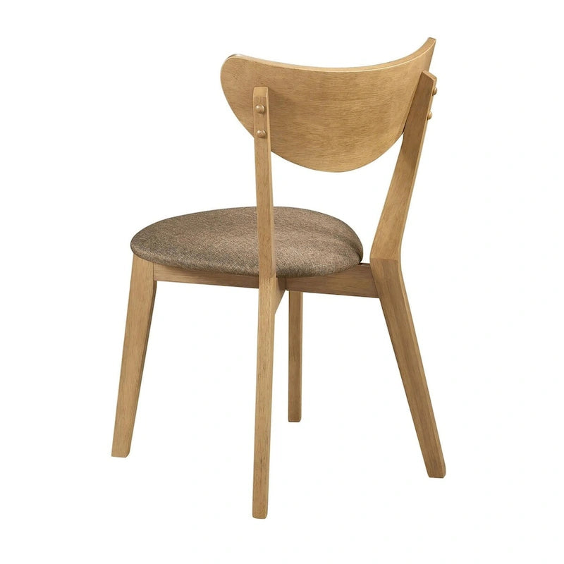 Zestaw jadalniany Carson Light Walnut z 5 elementów z litego drewna