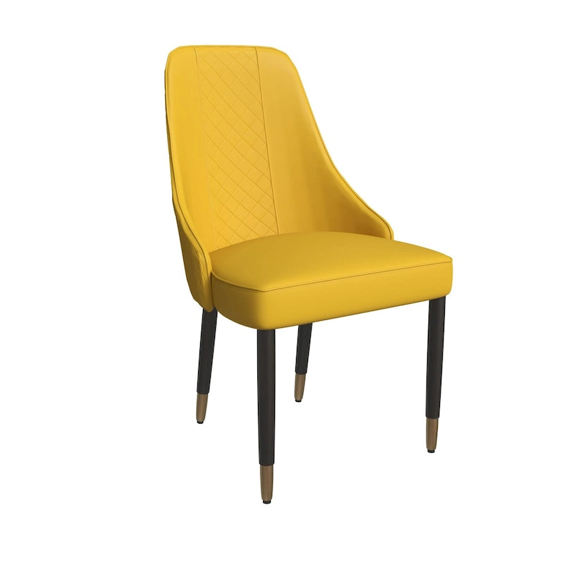 Chaises de salle à manger Allure avec assise en tissu/cuir et pieds en bois de chêne noir par LeisureMod