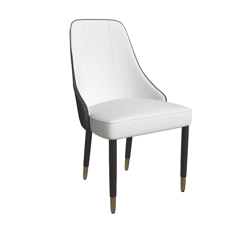 Chaises de salle à manger Allure avec assise en tissu/cuir et pieds en bois de chêne noir par LeisureMod
