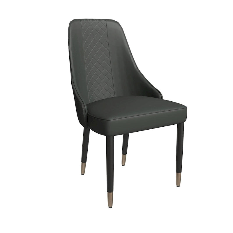 Chaises de salle à manger Allure avec assise en tissu/cuir et pieds en bois de chêne noir par LeisureMod