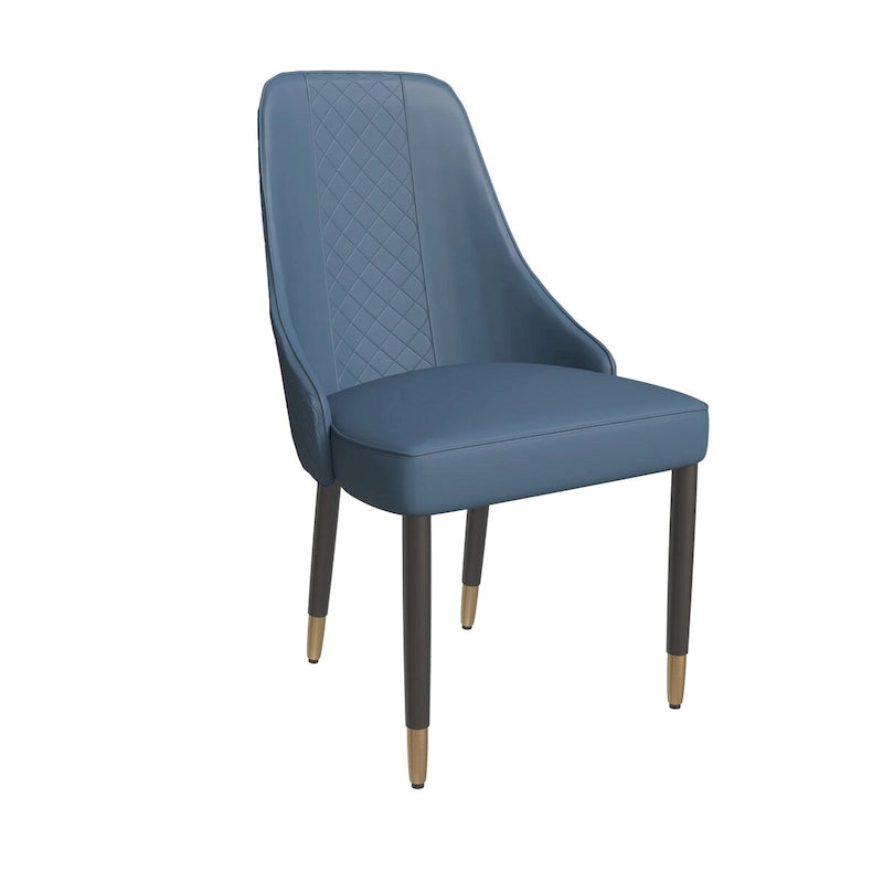 Chaises de salle à manger Allure avec assise en tissu/cuir et pieds en bois de chêne noir par LeisureMod