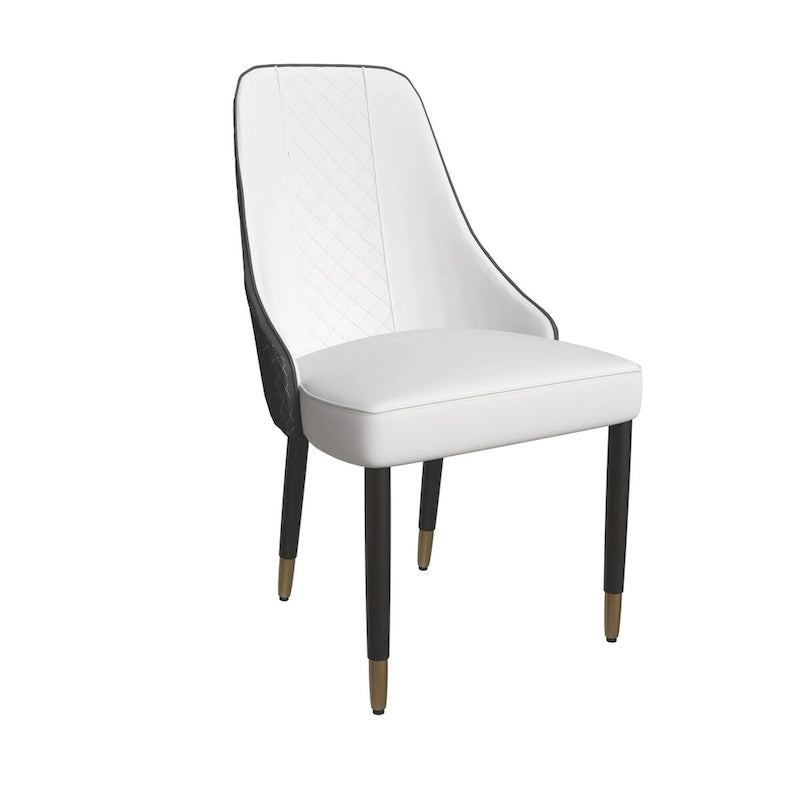 Chaises de salle à manger Allure avec assise en tissu/cuir et pieds en bois de chêne noir par LeisureMod