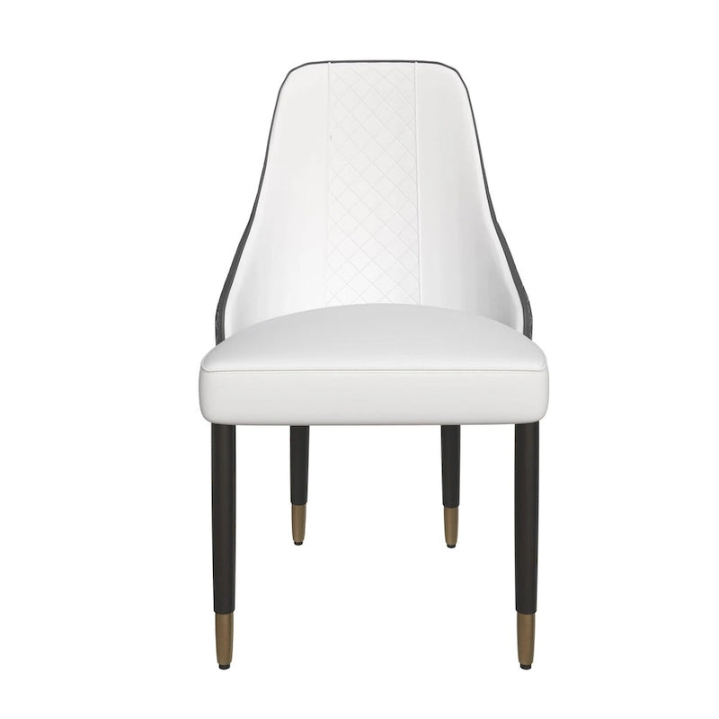 Chaises de salle à manger Allure avec assise en tissu/cuir et pieds en bois de chêne noir par LeisureMod