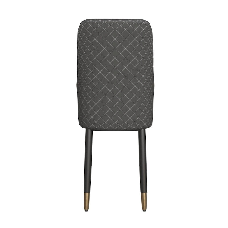 Chaises de salle à manger Allure avec assise en tissu/cuir et pieds en bois de chêne noir par LeisureMod