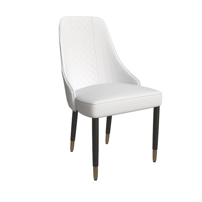 Chaises de salle à manger Allure avec assise en tissu/cuir et pieds en bois de chêne noir par LeisureMod