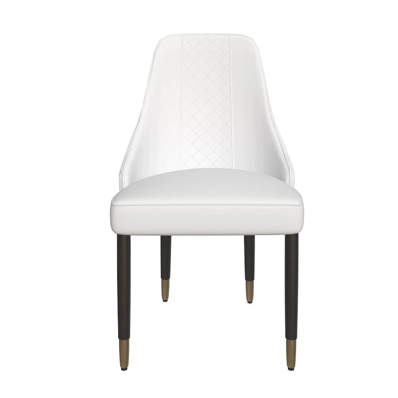 Chaises de salle à manger Allure avec assise en tissu/cuir et pieds en bois de chêne noir par LeisureMod