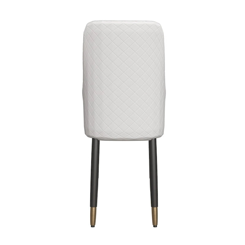 Chaises de salle à manger Allure avec assise en tissu/cuir et pieds en bois de chêne noir par LeisureMod