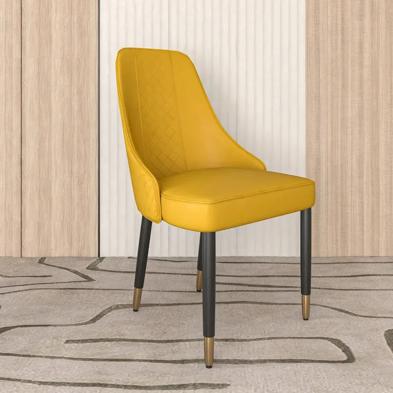Chaises de salle à manger Allure avec assise en tissu/cuir et pieds en bois de chêne noir par LeisureMod