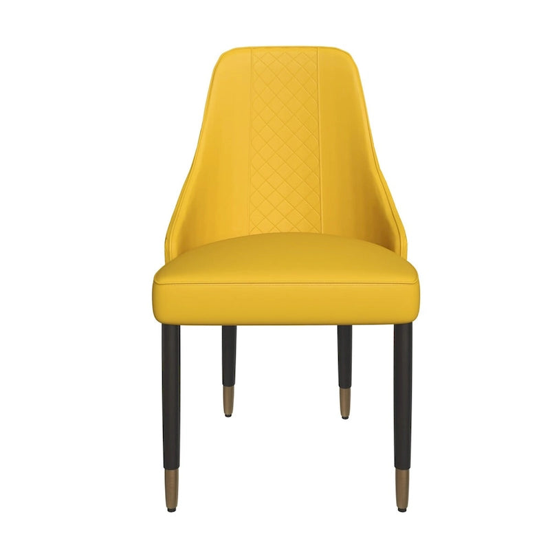 Chaises de salle à manger Allure avec assise en tissu/cuir et pieds en bois de chêne noir par LeisureMod
