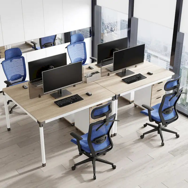 Fotel biurowy FlexiSpot Ergonomic z regulacją wysokości i obrotem o 360 stopni, siateczkowy, z regulowanym zagłówkiem, podparciem lędźwiowym i podłokietnikami