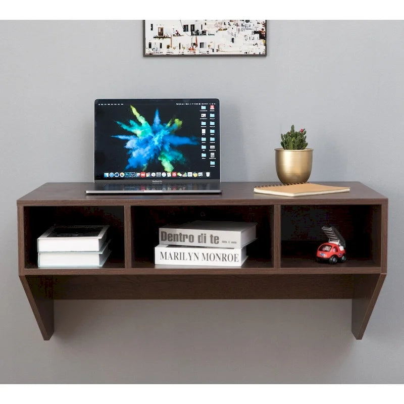 Bureau d'ordinateur mural