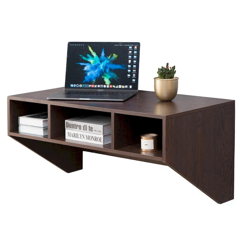Bureau d'ordinateur mural
