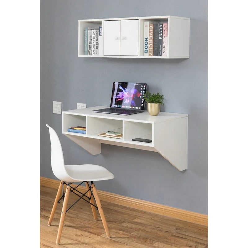 Bureau d'ordinateur mural