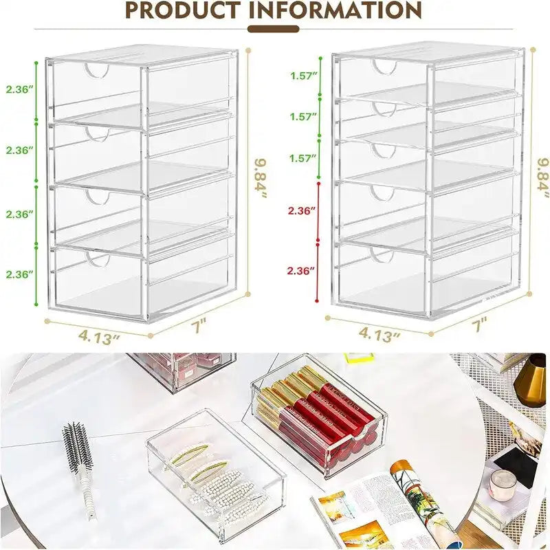 Organizery i akcesoria biurkowe z 13 szufladami – 12,4D x 9,84W x 7H