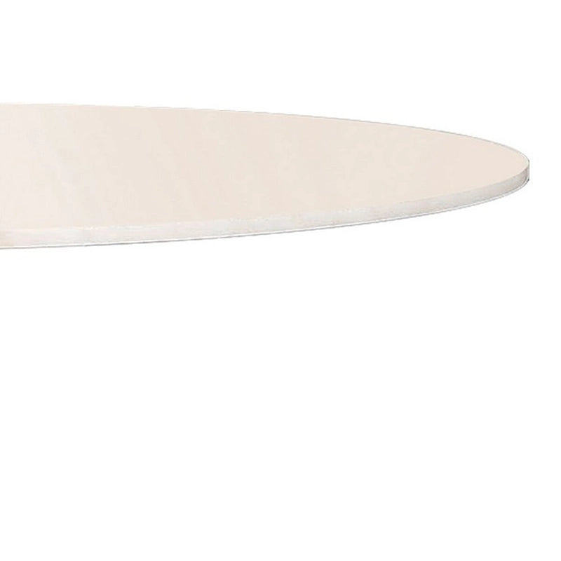 Table à manger ronde moderne en marbre de 30 pouces, blanc et or