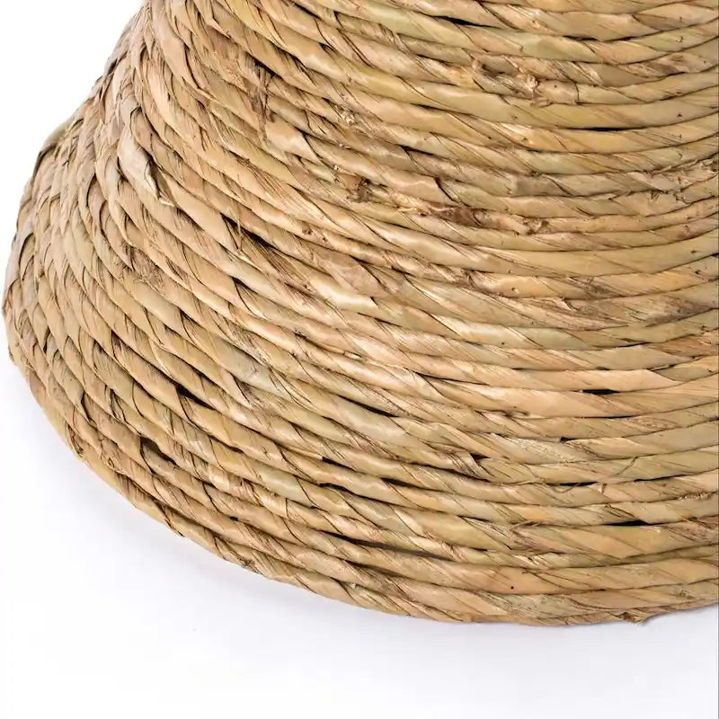 Table d'appoint décorative ronde en osier, forme de sablier, table basse d'appoint