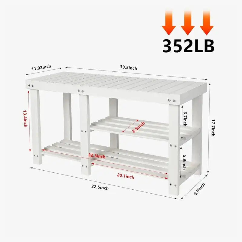 Ławka na buty do przedpokoju – 33,5D x 11,02W x 17,7H