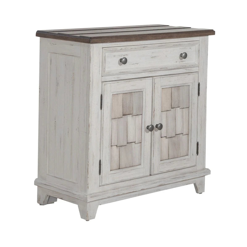 Meuble d'appoint River Place Riverstone blanc et tabac