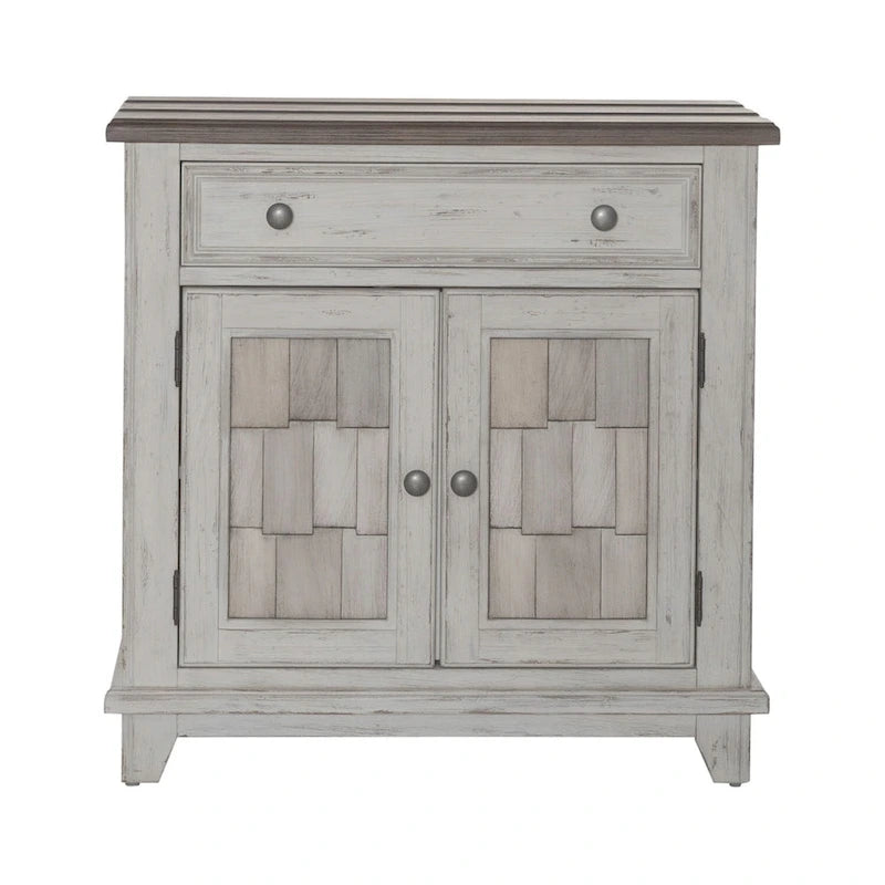 Meuble d'appoint River Place Riverstone blanc et tabac