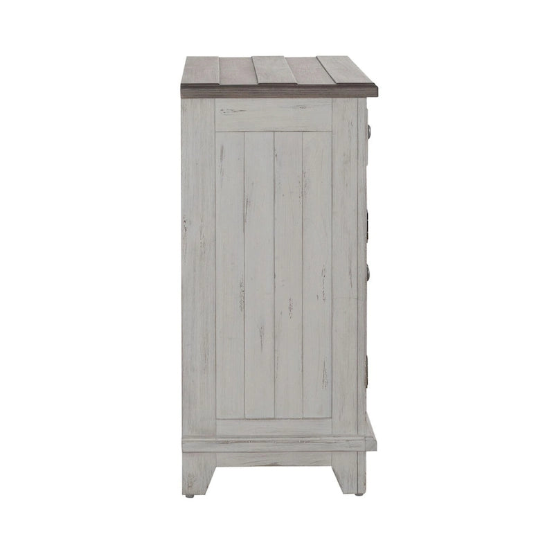 Meuble d'appoint River Place Riverstone blanc et tabac