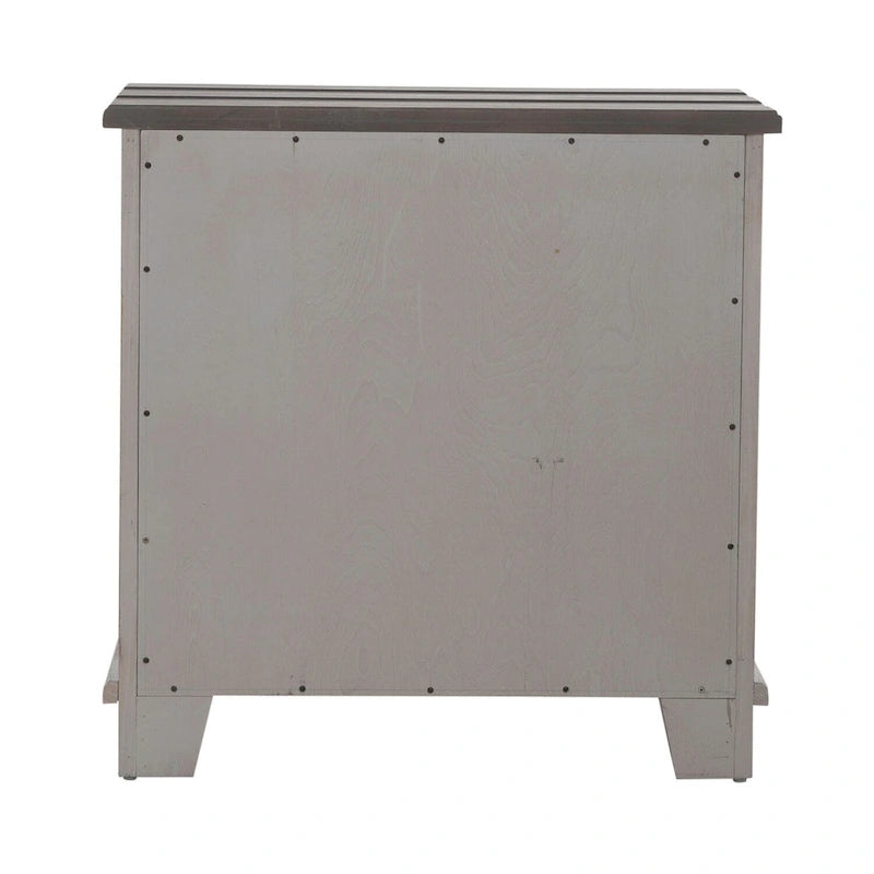 Meuble d'appoint River Place Riverstone blanc et tabac