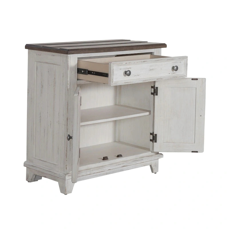 Meuble d'appoint River Place Riverstone blanc et tabac