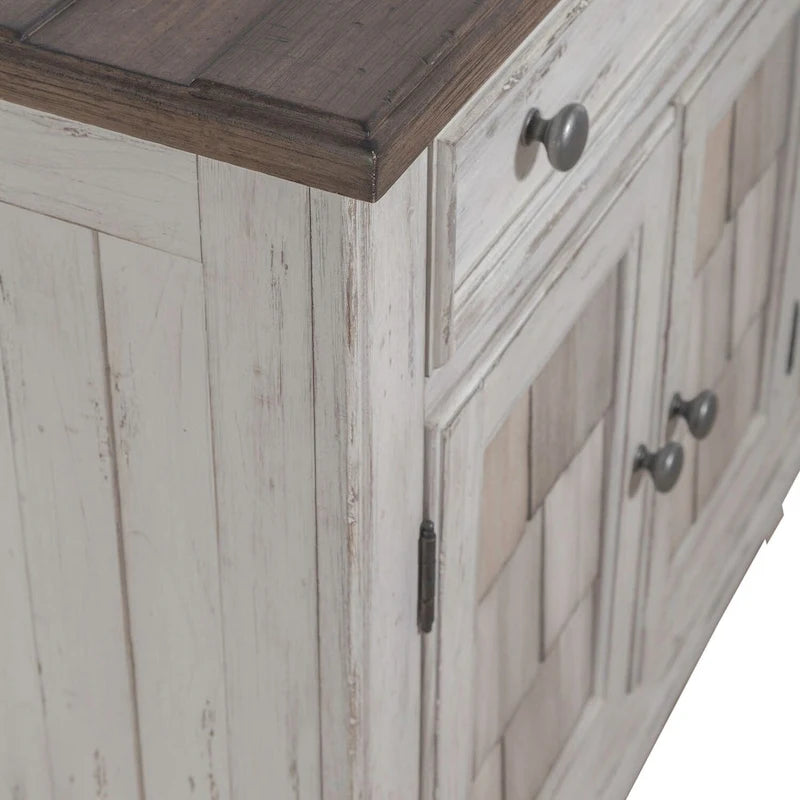 Meuble d'appoint River Place Riverstone blanc et tabac